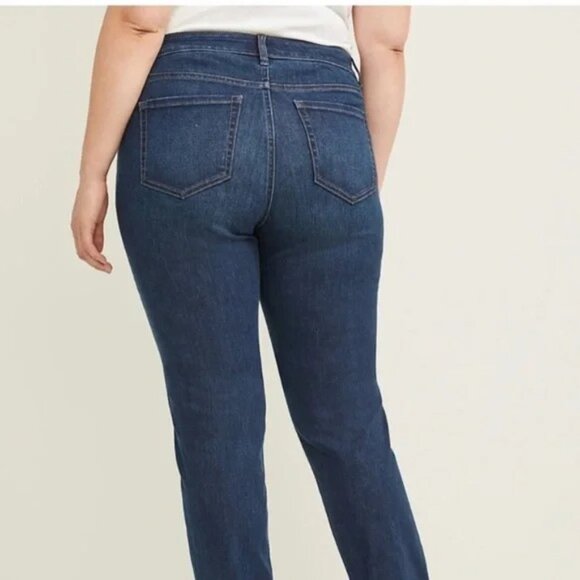 Lane Bryant Mid Rise Signature Fit Flex Magic Waistband Straight Jeans 14 - Picture 2 of 3